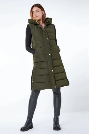 S-5XL Long Padded Sleeveless Gilet