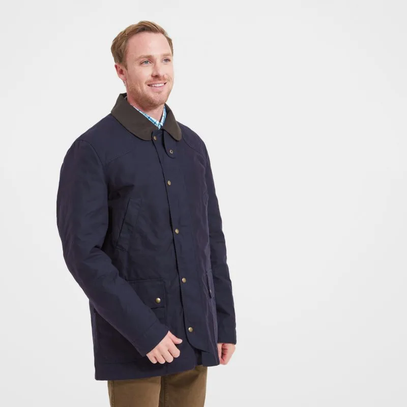 Schoffel Preston Mens Wax Jacket - Navy