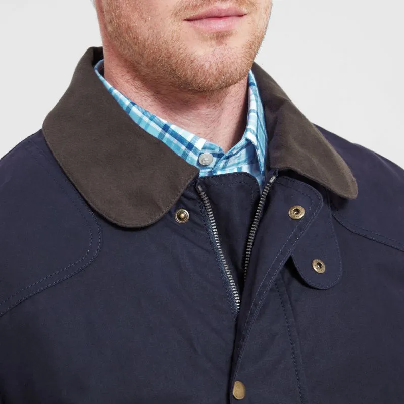 Schoffel Preston Mens Wax Jacket - Navy