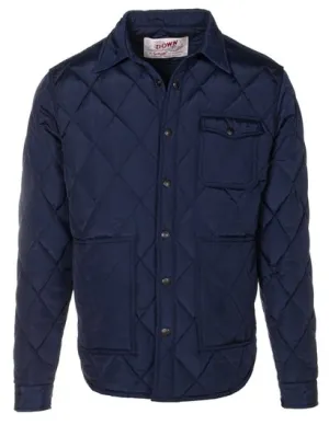 Schott NYC Quilted Shirt Jacket - Navy