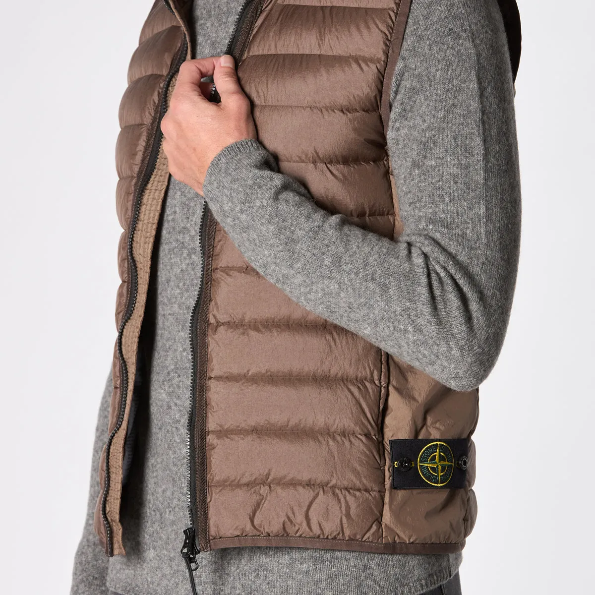 STONE ISLAND VEST 8115G0724 A0075 BROWN