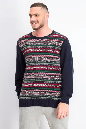 Weatherproof Men's Fair Isle Sweater Navy Size 2 Extra Large