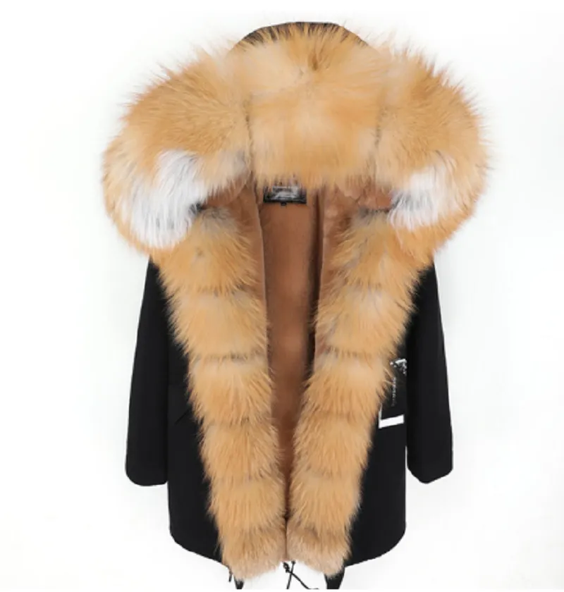 Women's Winter Casual Hooded Parka With Detachable Fox Fur