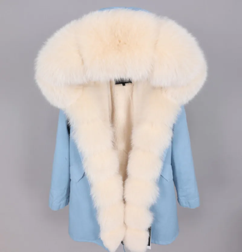 Women's Winter Casual Hooded Parka With Detachable Fox Fur