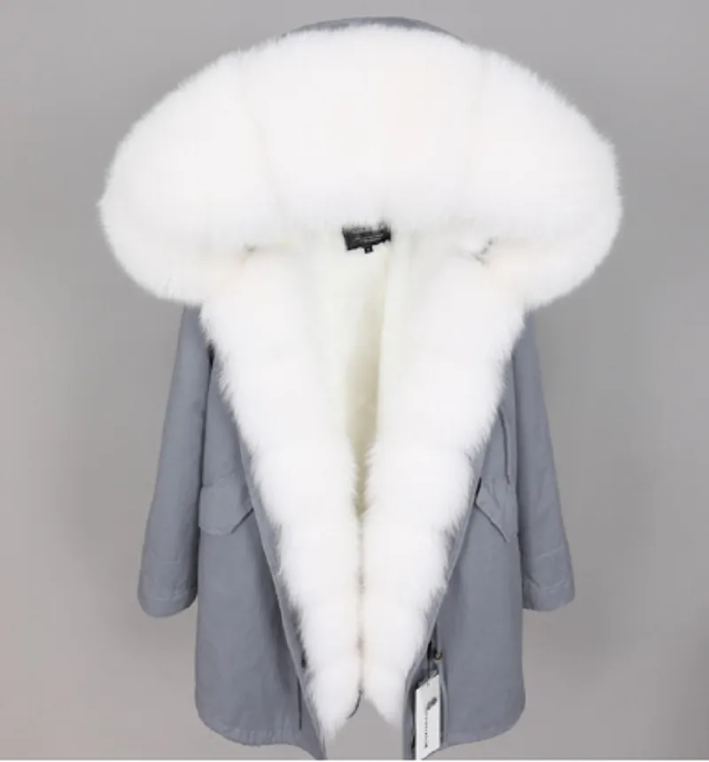 Women's Winter Casual Hooded Parka With Detachable Fox Fur