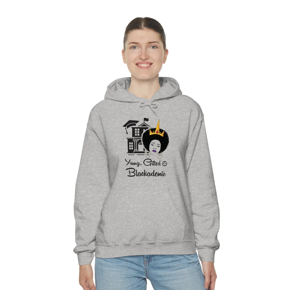 Young, Gifted, and Blackademic Unisex Heavy Blend™ Hooded Sweatshirt