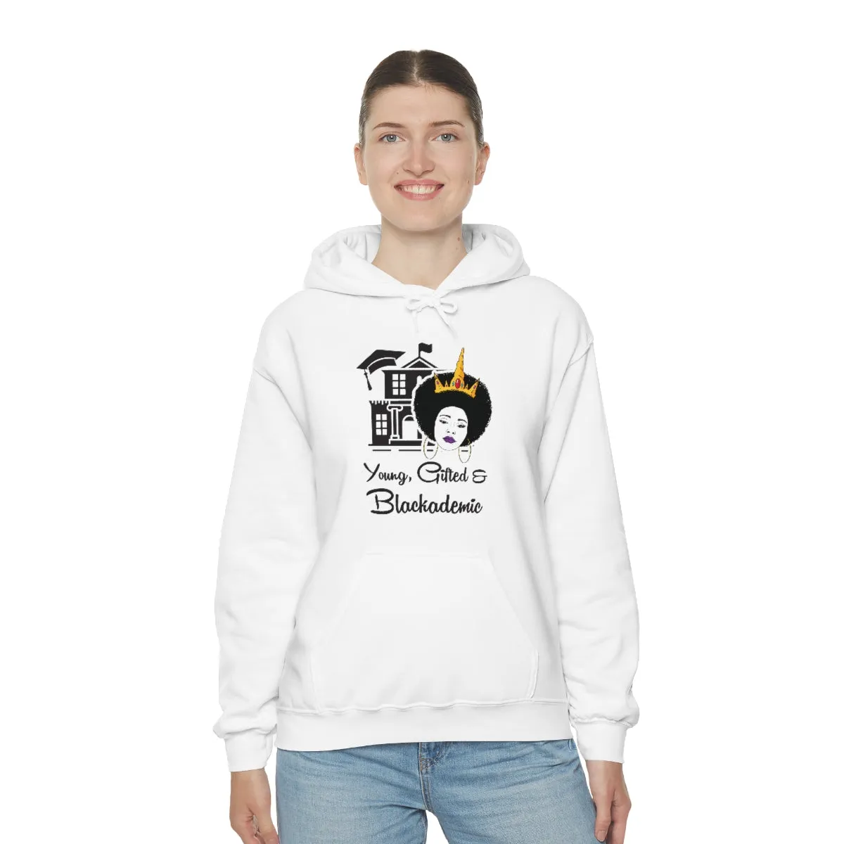 Young, Gifted, and Blackademic Unisex Heavy Blend™ Hooded Sweatshirt