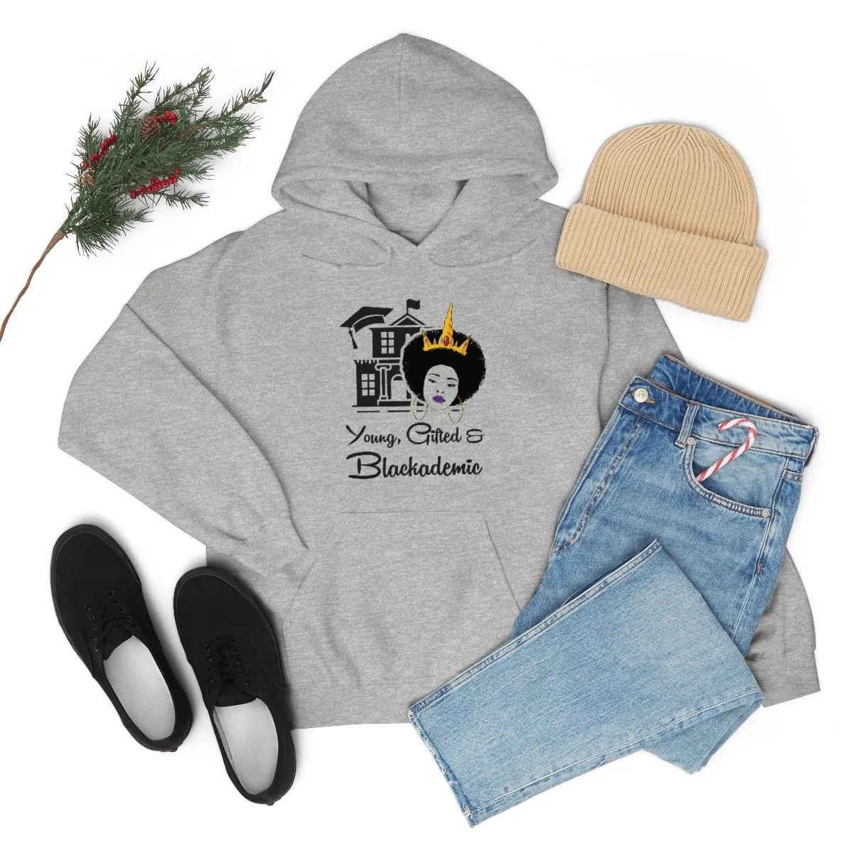 Young, Gifted, and Blackademic Unisex Heavy Blend™ Hooded Sweatshirt