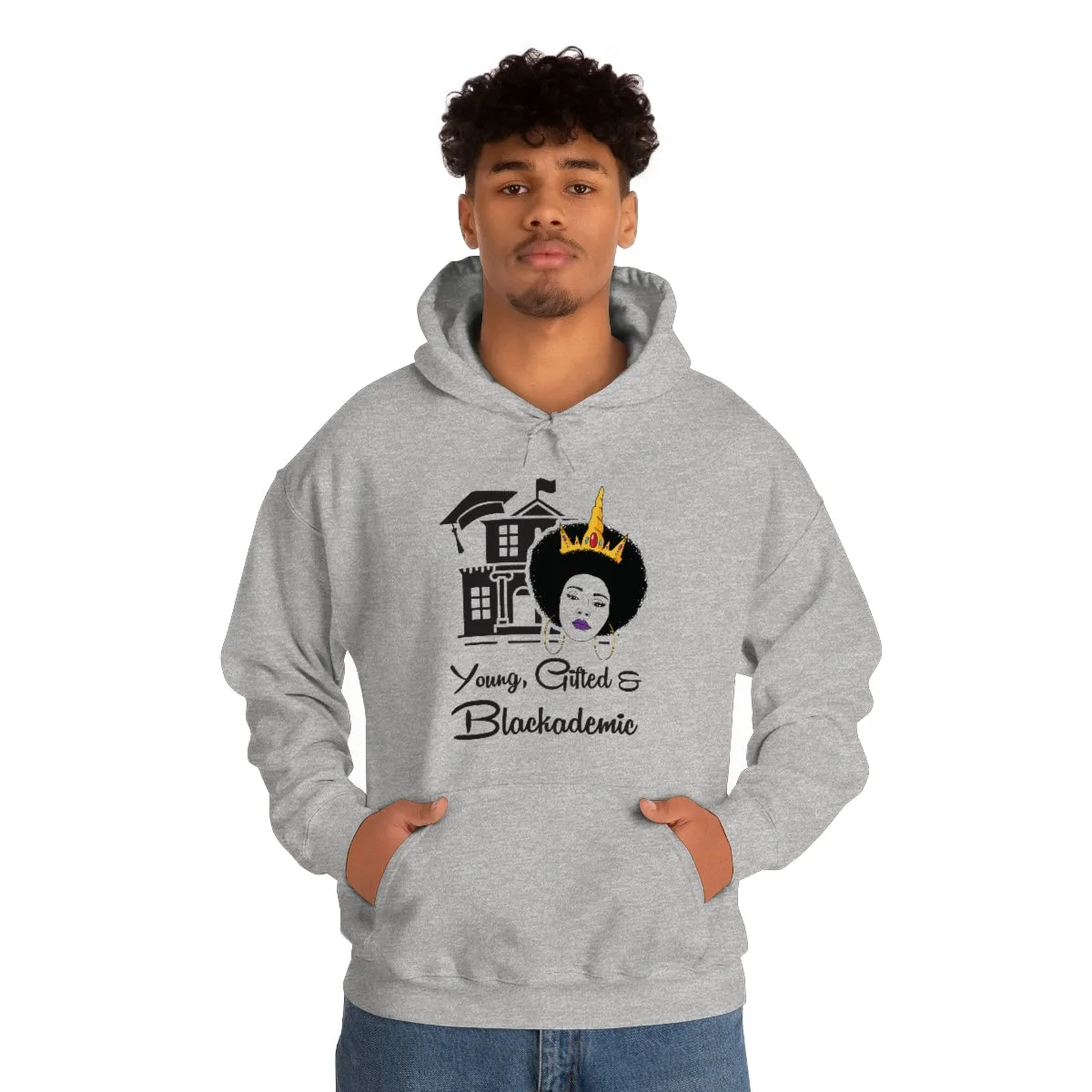 Young, Gifted, and Blackademic Unisex Heavy Blend™ Hooded Sweatshirt