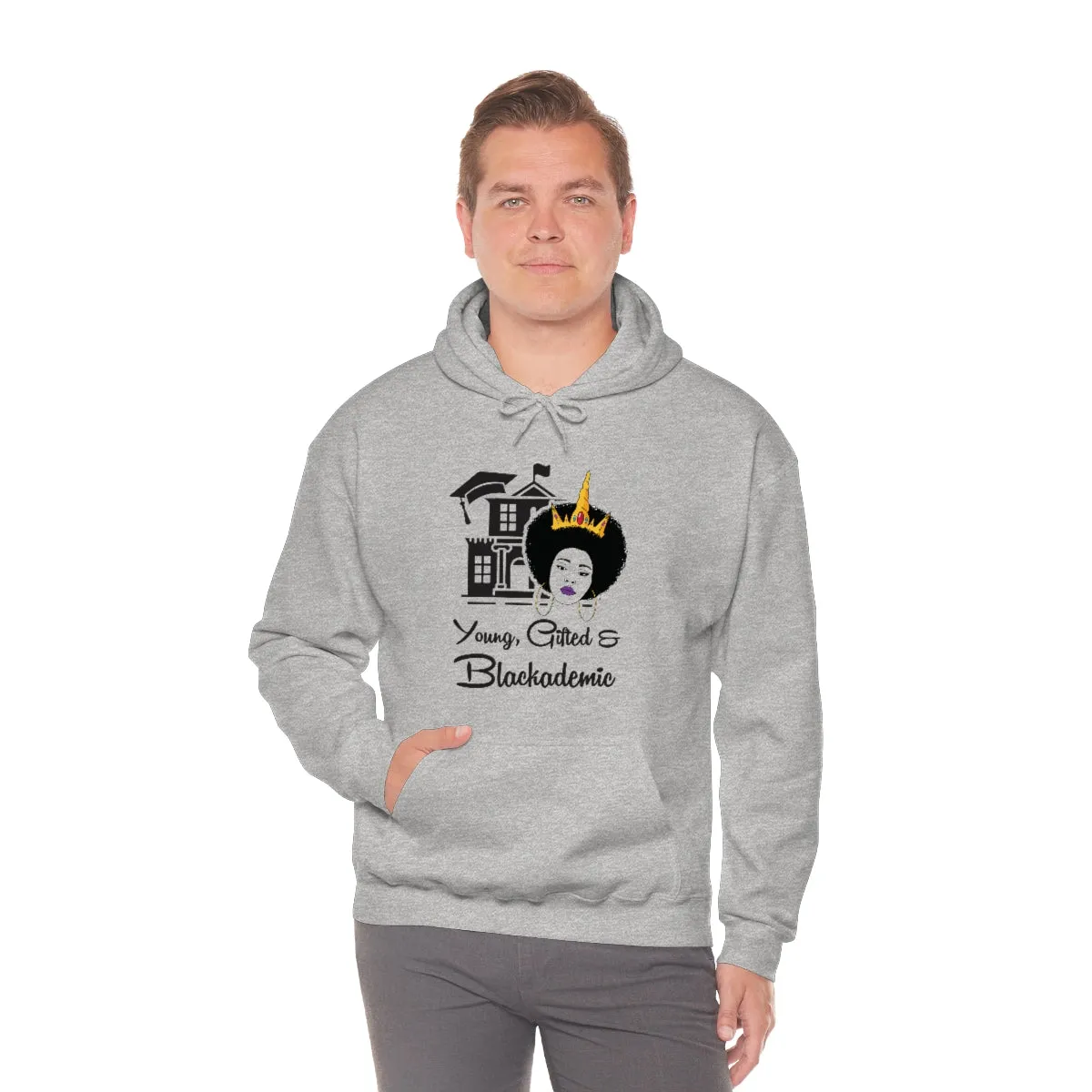 Young, Gifted, and Blackademic Unisex Heavy Blend™ Hooded Sweatshirt