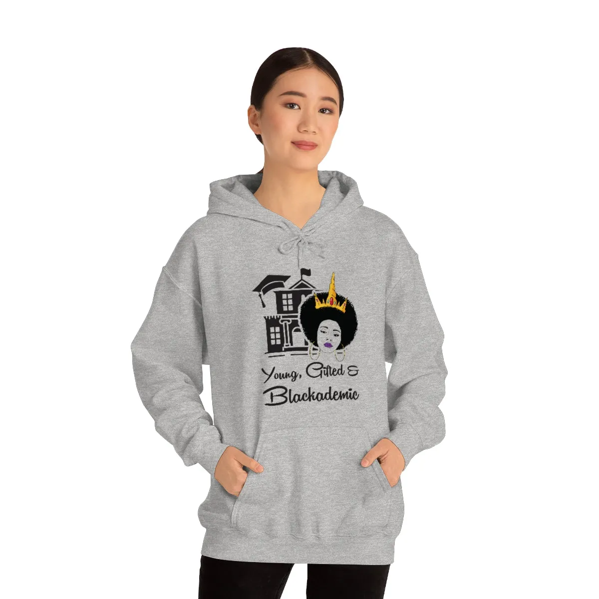 Young, Gifted, and Blackademic Unisex Heavy Blend™ Hooded Sweatshirt