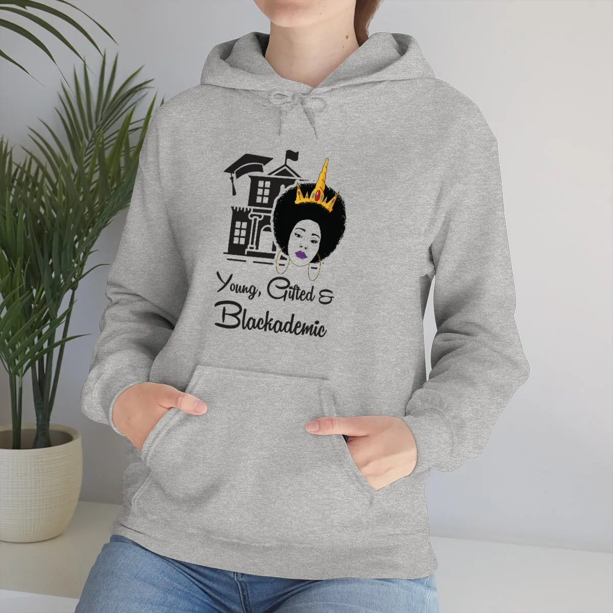 Young, Gifted, and Blackademic Unisex Heavy Blend™ Hooded Sweatshirt