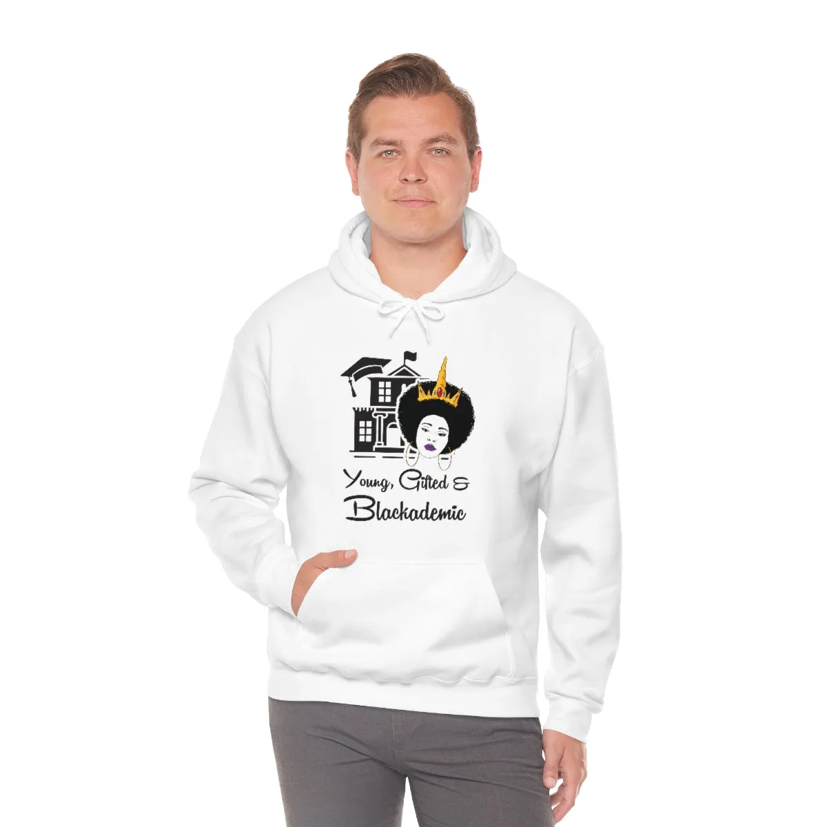 Young, Gifted, and Blackademic Unisex Heavy Blend™ Hooded Sweatshirt